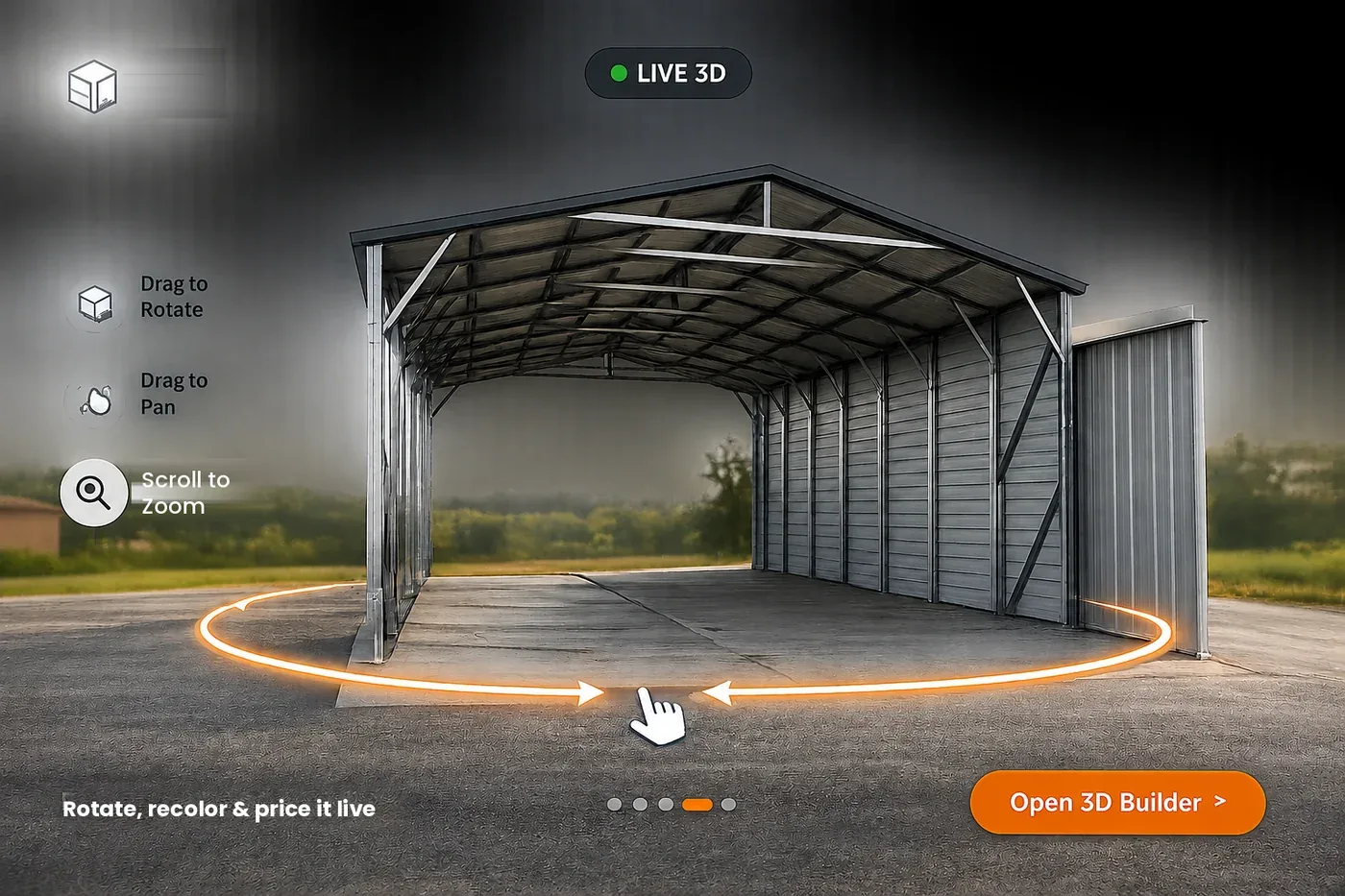 3D Designer preview, rotate, recolor & price it live