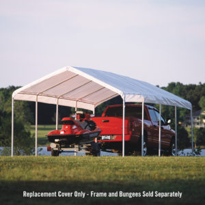 ShelterLogic - 12x26 White Canopy Replacement Cover, Fits 2" Frame