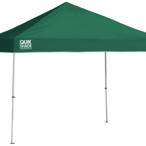 Quik Shade - QS WE100 10x10 STRAIGHT LEG CANOPY, GREEN COVER, SILVER FRAME