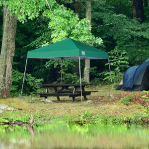 Quik Shade - QS WE64 10x10 SLANT LEG CANOPY, GREEN COVER, SILVER FRAME