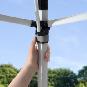 Quik Shade - QS C100 10x10 STRAIGHT LEG CANOPY, WHITE COVER, WHITE FRAME