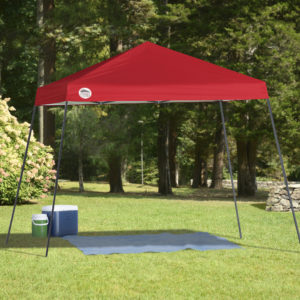 Quik Shade - QS ST64 10x10 SLANT LEG CANOPY, RED COVER, BLACK FRAME