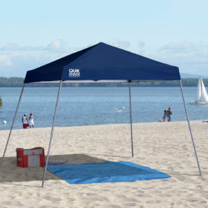 Quik Shade - QS EX64 10x10 SLANT LEG CANOPY, TWILIGHT BLUE COVER, GRAY FRAME