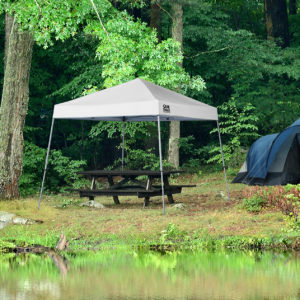 Quik Shade - QS WE64 10x10 SLANT LEG CANOPY, WHITE COVER, WHITE FRAME