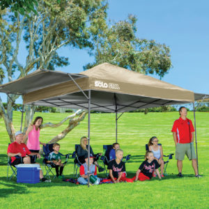 Quik Shade - QS SOLO170 10x10 STRAIGHT LEG CANOPY, KHAKI COVER, GRAY FRAME