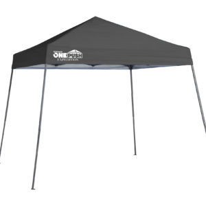 Quik Shade - QS EX64 ONE PUSH 10x10 SLANT LEG CANOPY, CHARCOAL COVER, GRAY FRAME