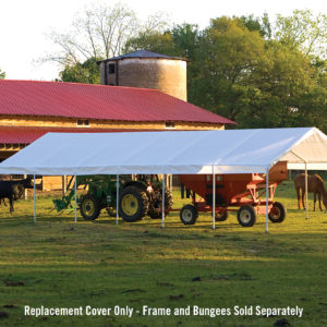 ShelterLogic - 18x40 Canopy White Replacement Cover for 2" Frame; FR Rated