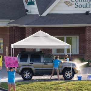 ShelterLogic - 12x12 ST Pop-up Canopy, White Cover, Black Roller Bag