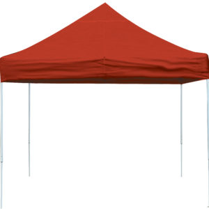 ShelterLogic - 10x10 ST Pop-up Canopy, Red Cover, Black Roller Bag