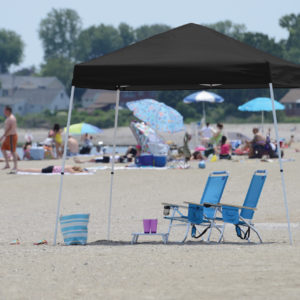 ShelterLogic - 10x10 SL Pop-up Canopy, Black Cover, Black Roller Bag