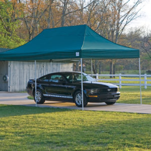 ShelterLogic - 10x20 ST Pop-up Canopy, Green Cover, Black Roller Bag