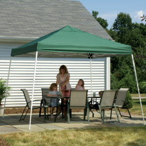 ShelterLogic - 12x12 SL Pop-up Canopy, Green Cover, Black Roller Bag