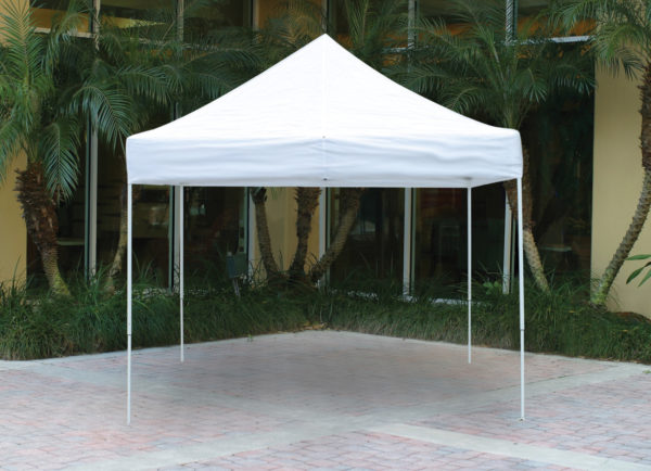 ShelterLogic - 10x10 ST Pop-up Canopy, Truss Top, White Cover, Black Wheel Bag