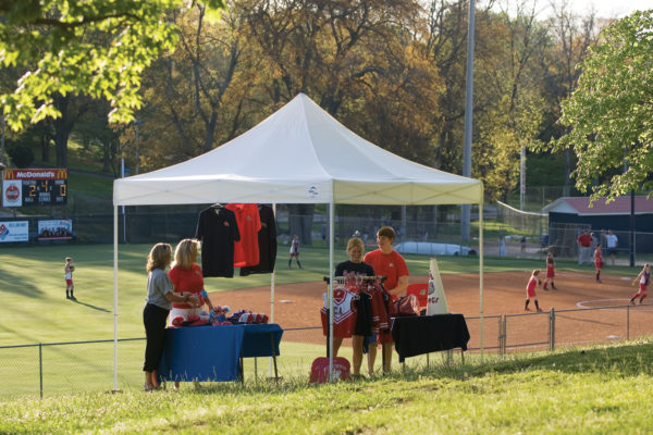 ShelterLogic - 10x10 ST Pop-up Canopy, Truss Top, White Cover, Black Wheel Bag - Image 2