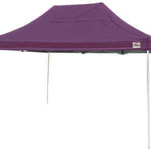 ShelterLogic - 10x15 ST Pop-up Canopy, Purple Cover, Black Roller Bag