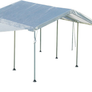 ShelterLogic - 10'x20' Canopy, 1-3/8" 8-Leg Frame, White Cover, Extension Kit
