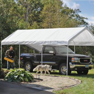 ShelterLogic - 10'x20' Canopy, 2" 8-Leg Frame, White Cover