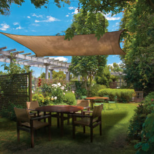 ShelterLogic - 12 ft. / 3,7 m Square Shade Sail - Sand 160 gsm