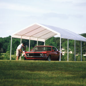 ShelterLogic - 12x26 Canopy, 2" 10-Leg Frame, White Cover
