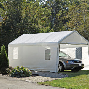 ShelterLogic - 10x20 White Canopy Enclosure Kit w/Windows, Fits 1-3/8" Frame