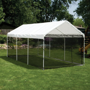 ShelterLogic - 10x20 Black Canopy Screen Kit, Fits 1-3/8" & 2" Frame
