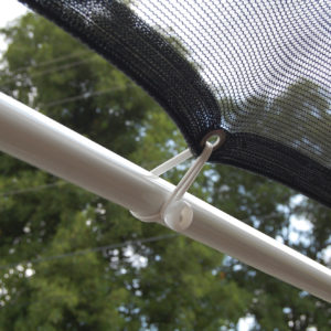 ShelterLogic - 8x20 ft. Shade Canopy, 8-Leg Frame, Black Polyethylene Mesh Cover