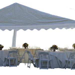 ShelterLogic - 20'x20'/ 6x6m Party Tent, 8-Leg Galvanized Steel Frame, White