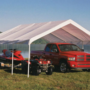 ShelterLogic - 18x20 Canopy, 2" 8-Leg Frame, White Cover