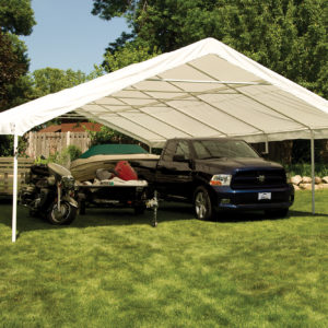 ShelterLogic - 30x40 Canopy, 2-3/8" Frame, White Cover, FR Rated