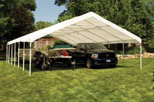 ShelterLogic - 30x40 Canopy, 2-3/8" Frame, White Cover, FR Rated