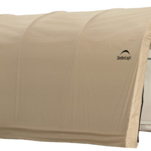 ShelterLogic - 10x20x8 ft. / 3x6,1x2,4 m Round Style Auto Shelter, 1-3/8" / 3,5 cm 5-Rib Frame, Sandstone Cover