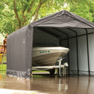 ShelterLogic - 12x20x11 ShelterTUBE Storage Shelter, Grey Cover