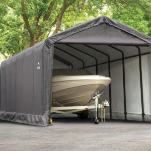 ShelterLogic - 12x30x11 ShelterTUBE Storage Shelter, Grey Cover