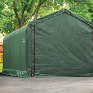 ShelterLogic - 12x25x11 ShelterTUBE Storage Shelter, Green Cover