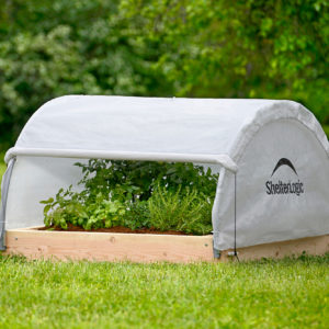 ShelterLogic - 4x4x1'11'' Round Raised Bed Greenhouse with Fully Closable Cover