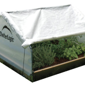 ShelterLogic - 4x4x2'4'' Peak Raised Bed Greenhouse with Roll-Up Cover