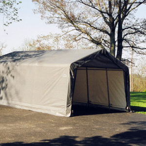 ShelterLogic - 13x20x10 Peak Style Shelter, Grey Cover