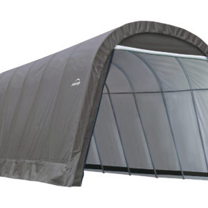 ShelterLogic - 13x24x10 Round Style Shelter, Grey Cover