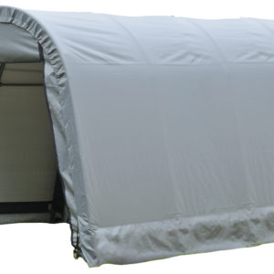 ShelterLogic - 8x16x8 Round Style Shelter, Grey Cover