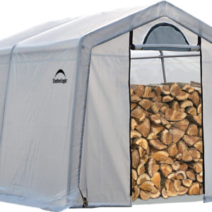 ShelterLogic - 10 x 10 x 8 Seasoning Shed; 5.5oz Clear PE Cover