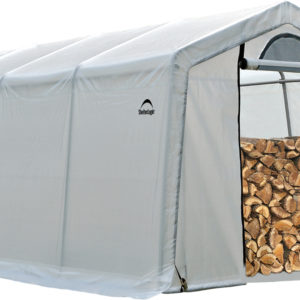 ShelterLogic - 10 x 20 x 8 Seasoning Shed; 5.5oz Clear PE Cover