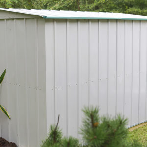 Arrow - Euro-Lite™, 10x4, Hot Dipped Galvanized Steel, Meadow Green / Eggshell, Pent Gable, 71.3" Wall Height, Swing Doors