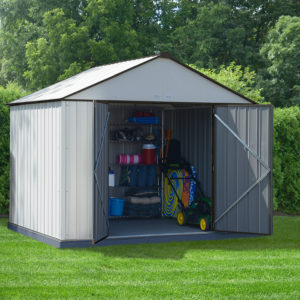 Arrow - EZEE Shed® , 10x8, Extra High Gable, 72 in walls, vents, Cream