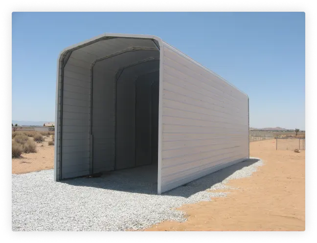 Professionally installed metal building by Steel and Stud showing quality craftsmanship