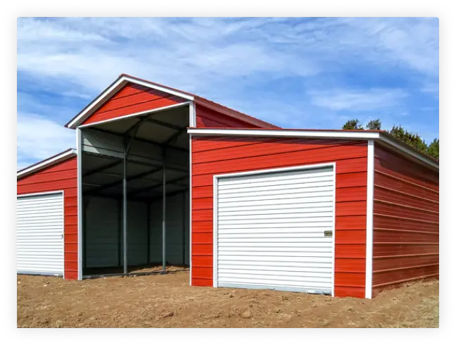 Metal barn for livestock shelter