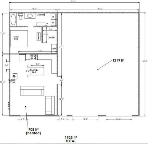 Metal Shop With Living Quarters Floor Plans