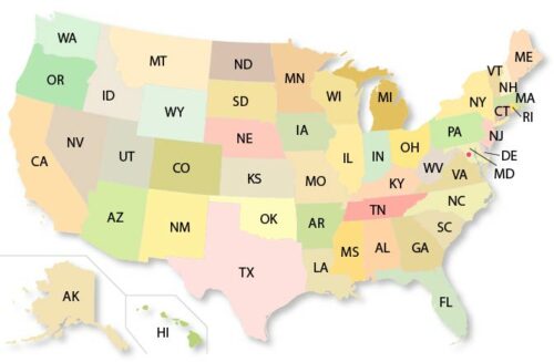List of Maps of U.S. States