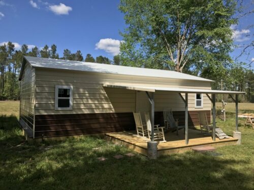 Metal Hunting Cabin