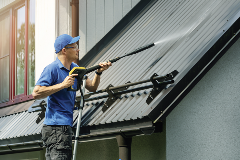 how to clean metal carport roof