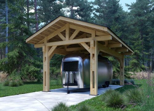 Wooden RV Carport